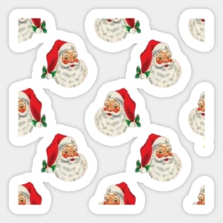 Retro Vintage Pink Santa Claus Sticker